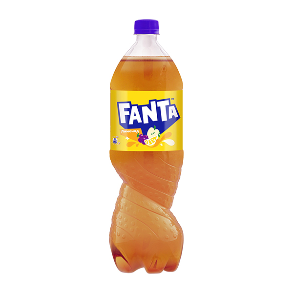 Fanta лимонад лимон, яблоко, виноград 1 л.